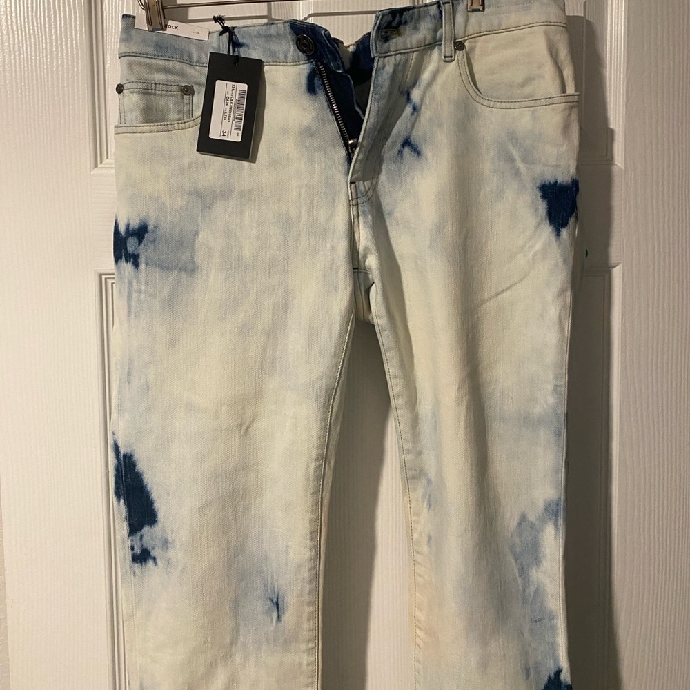 Stylish Blue and White Men's Jeans